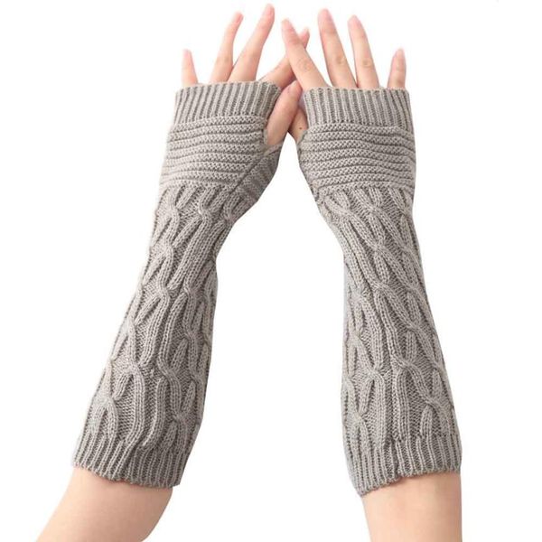 feitong women knitted arm sleeve fingerless winter gloves soft warm mittens gloves without fingers luvas de inverno guante mujer, Blue;gray
feitong women knitted arm sleeve fingerless winter gloves soft warm mittens gloves without fingers luvas de inverno guante mujer, Blue;gray