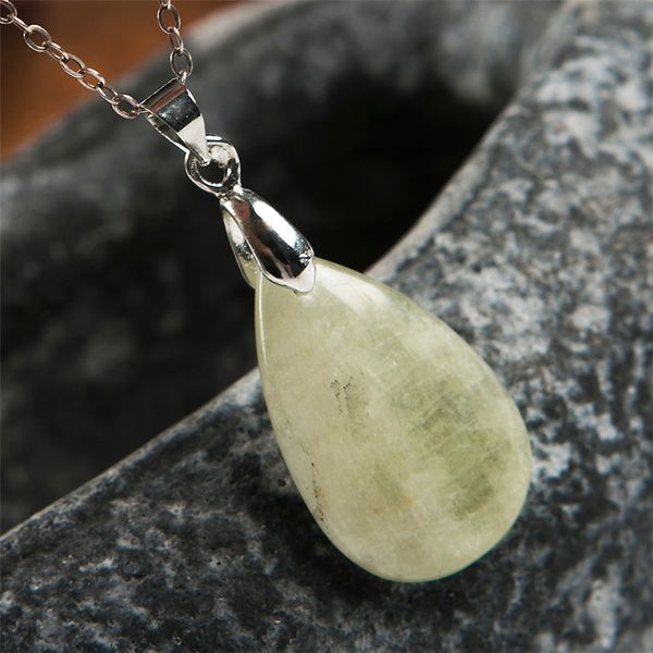 genuine natural green kunzite gemstone pendant necklace charm crystal water drop bead pendant 23*15*4mm, Silver
genuine natural green kunzite gemstone pendant necklace charm crystal water drop bead pendant 23*15*4mm, Silver