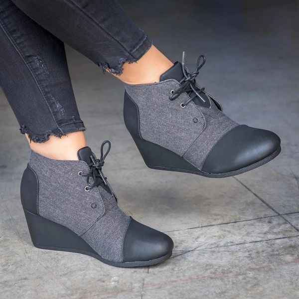 monerffi short boots women high heels ankle boots winter footwear lace up platform shoes bota feminina wedges shoes woman, Black
monerffi short boots women high heels ankle boots winter footwear lace up platform shoes bota feminina wedges shoes woman, Black