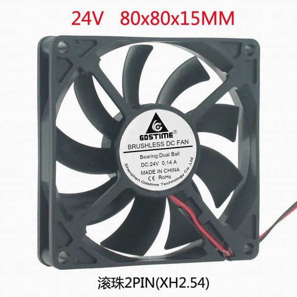 dc 12v 24v 2pin 8015 8cm 80mm 80*80*15 dual ball bearing silent brushless cooling fan
dc 12v 24v 2pin 8015 8cm 80mm 80*80*15 dual ball bearing silent brushless cooling fan