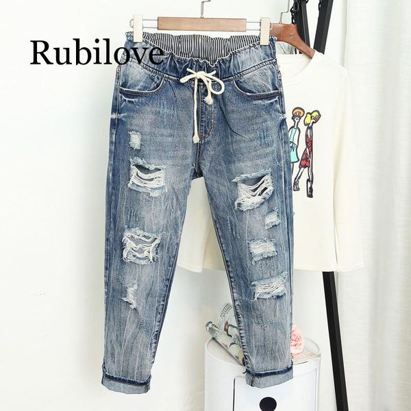 rubilove summer ripped boyfriend jeans for women fashion loose vintage high waist jeans plus size 5xl, Blue
rubilove summer ripped boyfriend jeans for women fashion loose vintage high waist jeans plus size 5xl, Blue