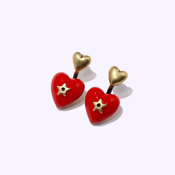 exquisite fashion enamel red black heart-shaped stars double heart earrings fashion designer jewelry earrings women earrings, Golden
exquisite fashion enamel red black heart-shaped stars double heart earrings fashion designer jewelry earrings women earrings, Golden