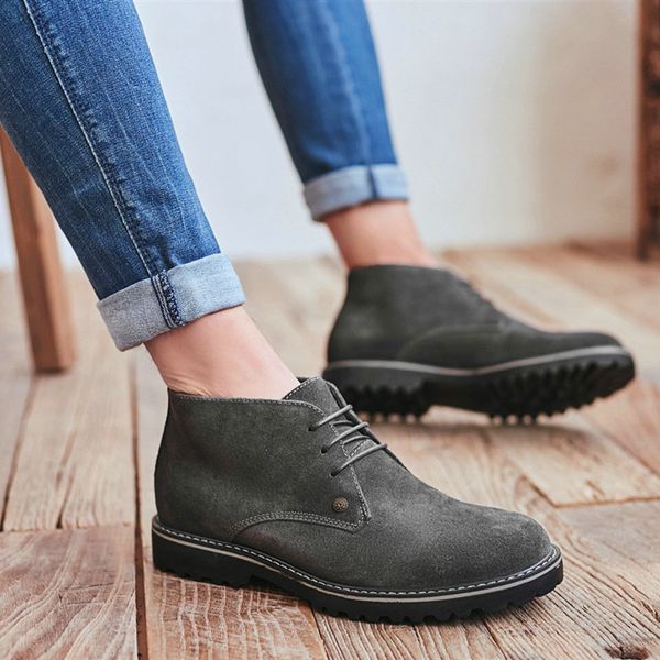 new british style mid-cut men's short boots wild casual leather men's shoes high-boots, Black
new british style mid-cut men's short boots wild casual leather men's shoes high-boots, Black