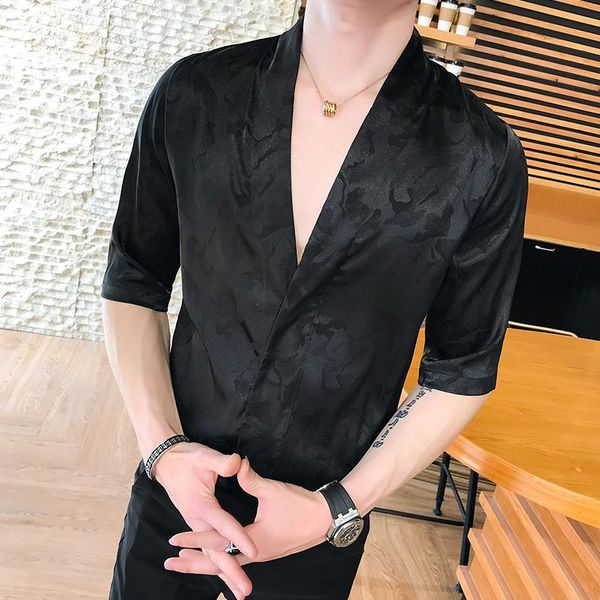 zeeshant pink shirt 2019 summer shirt deep v collar floral pullover camisa masculina slim fit party tuxedo 5xl, White;black
zeeshant pink shirt 2019 summer shirt deep v collar floral pullover camisa masculina slim fit party tuxedo 5xl, White;black