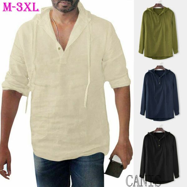 men linen long sleeve shirt summer cool loose casual v-neck shirts -3xl male solid casual shirts clothing, White;black
men linen long sleeve shirt summer cool loose casual v-neck shirts -3xl male solid casual shirts clothing, White;black