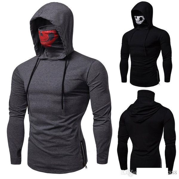 men's winter warm mask skull hooded pullover sweater hoodies sweatshirt jumper, Black
men's winter warm mask skull hooded pullover sweater hoodies sweatshirt jumper, Black