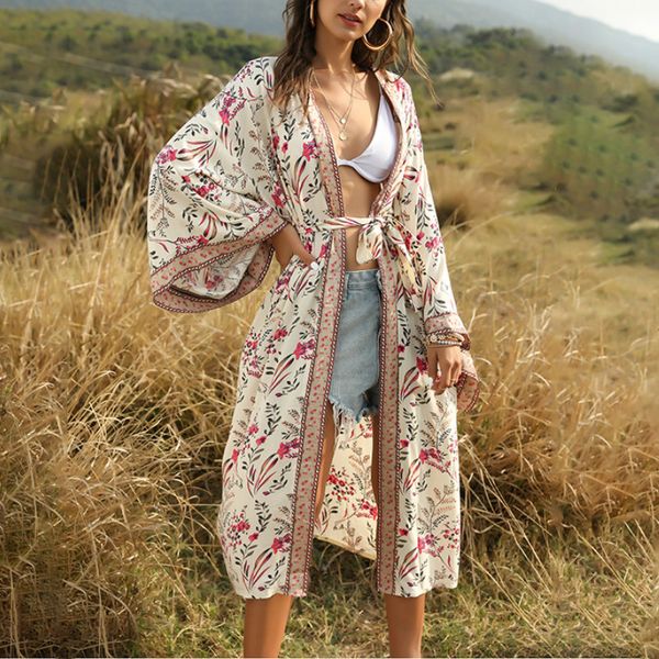 ayualin beige floral print swiming coverup women dresses boho 2020 summer kimono vestidos beach wear loose casual rayon robe
ayualin beige floral print swiming coverup women dresses boho 2020 summer kimono vestidos beach wear loose casual rayon robe