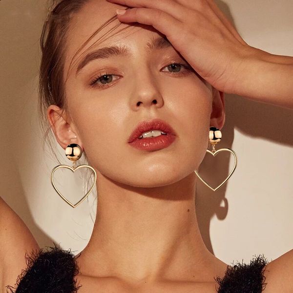 gereit fashion korean sliver gold big hollow love heart dangle earrings for women girl simple statement long drop earrings gift, Silver
gereit fashion korean sliver gold big hollow love heart dangle earrings for women girl simple statement long drop earrings gift, Silver
