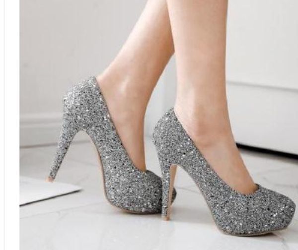 2019 women's shoes in spring and autumn with new style high heel fine heel round head sequined waterproof table@253, Black
2019 women's shoes in spring and autumn with new style high heel fine heel round head sequined waterproof table@253, Black