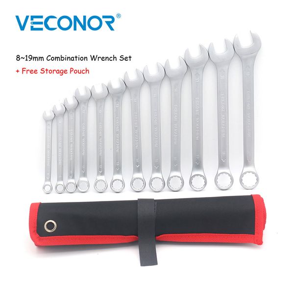 veconor 19 pieces combination wrench set open-box end wrench spanner kit 8-19mm chrome vanadium with storage pouch
veconor 19 pieces combination wrench set open-box end wrench spanner kit 8-19mm chrome vanadium with storage pouch