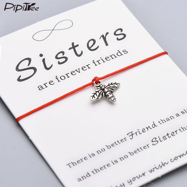 pipitree cute bee charm bracelet for women girl kids lucky red string adjustable bracelets sisters friendship jewelry gift, Golden;silver
pipitree cute bee charm bracelet for women girl kids lucky red string adjustable bracelets sisters friendship jewelry gift, Golden;silver