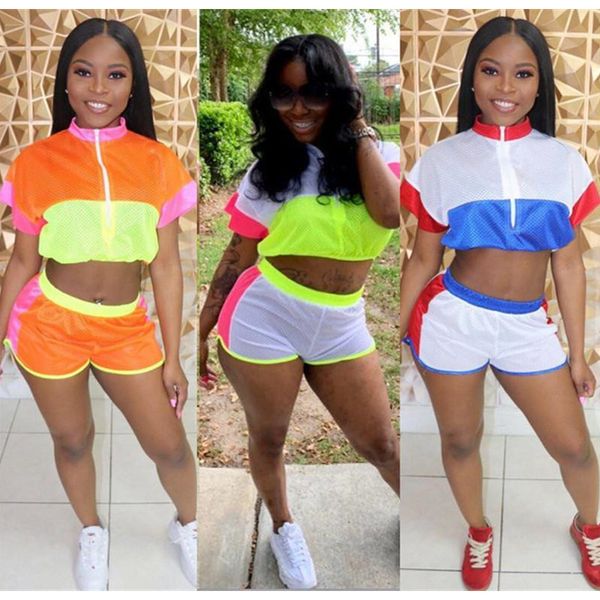 summer women shorts tracksuit short sleeve t-shirt + shorts two piece set patchwork zipper t shirt outfits sports suit clothing 3xl, White
summer women shorts tracksuit short sleeve t-shirt + shorts two piece set patchwork zipper t shirt outfits sports suit clothing 3xl, White