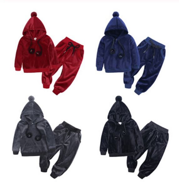 two pieces set pleuche clothes boy girl hooded sweatshirts long pants children sport suit outfit new toddler baby kid winter, White
two pieces set pleuche clothes boy girl hooded sweatshirts long pants children sport suit outfit new toddler baby kid winter, White