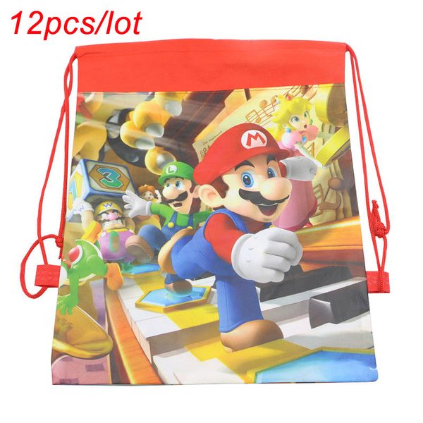 12pcs/lot super mario bros theme birthday party gifts non-woven drawstring goodie bags kids favor backpacks mario travel bags
12pcs/lot super mario bros theme birthday party gifts non-woven drawstring goodie bags kids favor backpacks mario travel bags