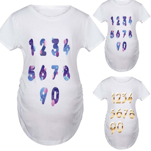 pregnant maternity t-shirt short sleeve breastfeeding clothes nursing summer loose letter blouse clothes for women zf, White
pregnant maternity t-shirt short sleeve breastfeeding clothes nursing summer loose letter blouse clothes for women zf, White