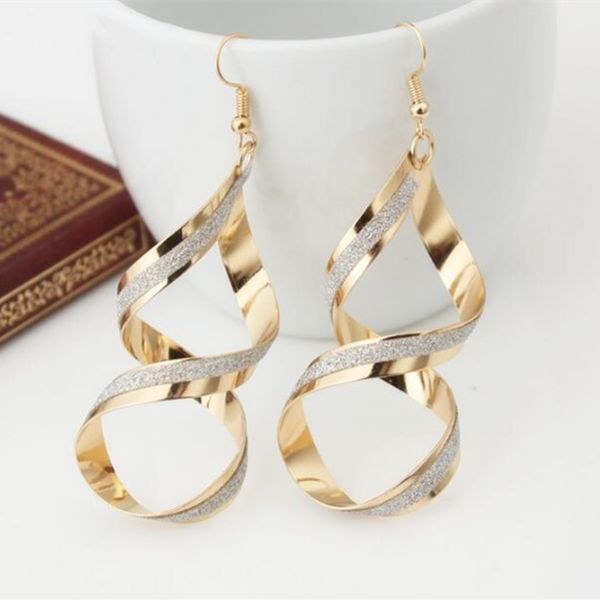 e0375 fashion gold color wave drop earring double loop dangle earring for elegant women statement wedding jewelry gift wholesale, Silver
e0375 fashion gold color wave drop earring double loop dangle earring for elegant women statement wedding jewelry gift wholesale, Silver