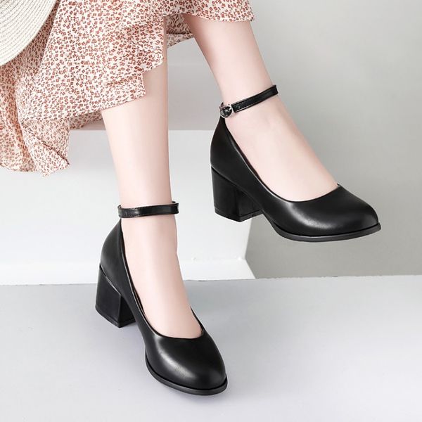 big size 11 12 13 14 ladies high heels women shoes woman pumps round head buckle single buckle pu coarse heel single shoes, Black
big size 11 12 13 14 ladies high heels women shoes woman pumps round head buckle single buckle pu coarse heel single shoes, Black