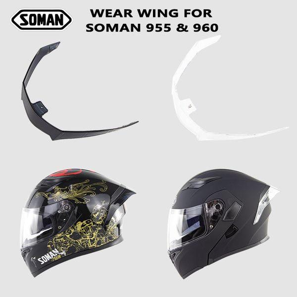 rear wing for motorcycle helmet soman 955 960 moto casco spoiler part for full face helmet motorbike capacete accessories
rear wing for motorcycle helmet soman 955 960 moto casco spoiler part for full face helmet motorbike capacete accessories