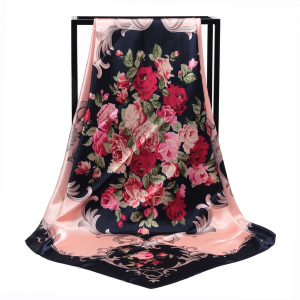 women scarf silk winter floral print foulard satin square head scarves shawls 90*90cm bandana large muslim hijab
women scarf silk winter floral print foulard satin square head scarves shawls 90*90cm bandana large muslim hijab