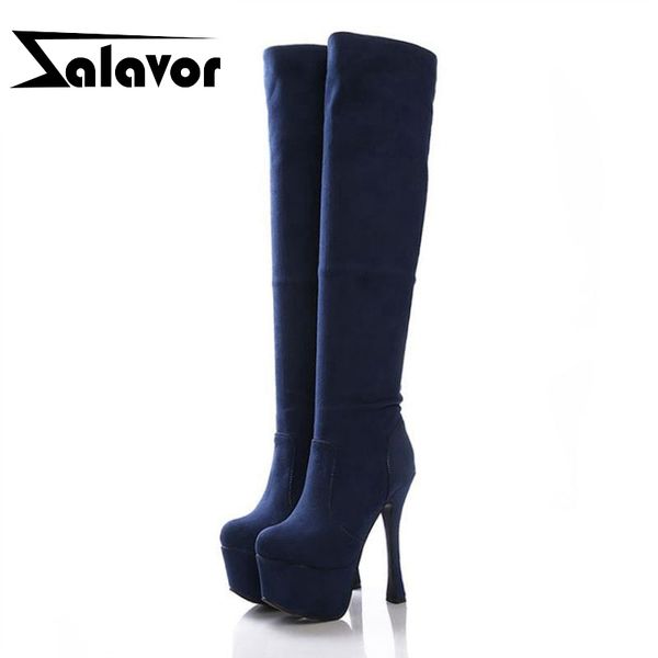 zalavor women over the knee boots platform thin high heels shoes women winter solid color long boots size 33-40, Black
zalavor women over the knee boots platform thin high heels shoes women winter solid color long boots size 33-40, Black