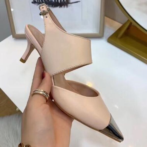 2019 designer women's summer high heels with beige black two-tone leather women's women's luxury baotou sandals size 35-40 bo
2019 designer women's summer high heels with beige black two-tone leather women's women's luxury baotou sandals size 35-40 bo