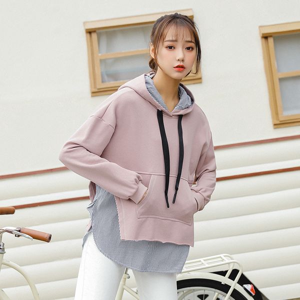 spring hoodies 2019 autumn harajuku hoodie korean fashion personality sweet stitching striped pocket friends sweatshirt women, Black
spring hoodies 2019 autumn harajuku hoodie korean fashion personality sweet stitching striped pocket friends sweatshirt women, Black