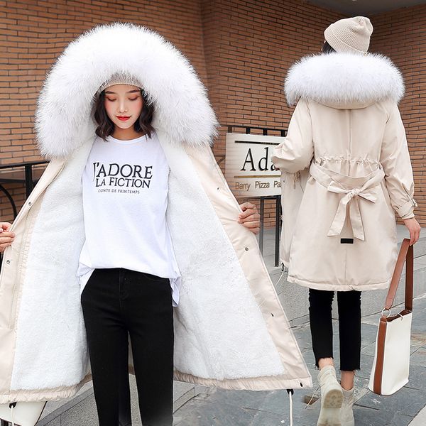 diwish 2019 winter jacket women slim snow outwear medium-long wadded jacket thick padded warm parkas lamb cotton pads, Black
diwish 2019 winter jacket women slim snow outwear medium-long wadded jacket thick padded warm parkas lamb cotton pads, Black