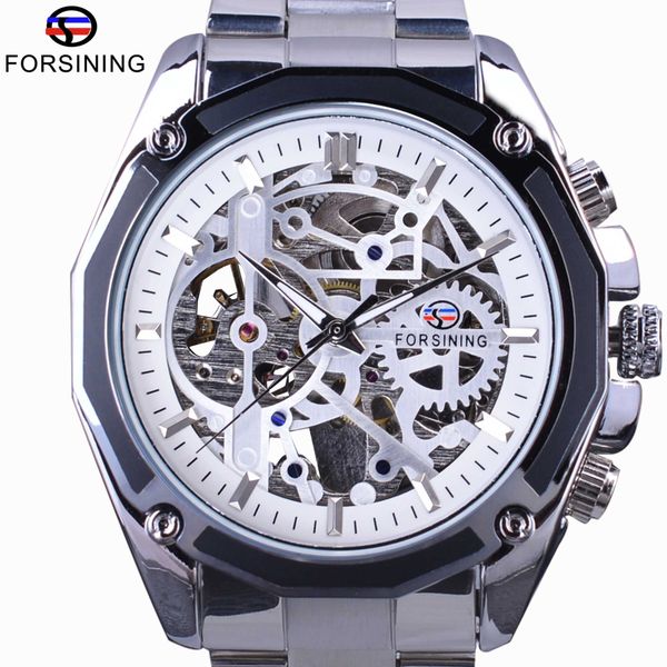 forsining silver steel steampunk gear waterproof design automatic skeleton wrist watch mens mechanical watches brand luxury, Slivery;brown
forsining silver steel steampunk gear waterproof design automatic skeleton wrist watch mens mechanical watches brand luxury, Slivery;brown
