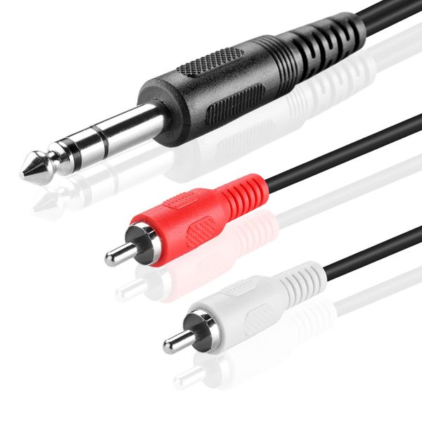 6.35mm 1/4 inch trs stereo jack male to 2 rca female plug y splitter mircophone adapter cable 1.5m (635m-2rcafm
6.35mm 1/4 inch trs stereo jack male to 2 rca female plug y splitter mircophone adapter cable 1.5m (635m-2rcafm