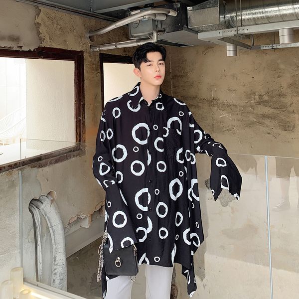 streetwear show autumn circle pattern long sleeve shirts coat men loose party stage casual shirt cardigan hip hop b70, White;black
streetwear show autumn circle pattern long sleeve shirts coat men loose party stage casual shirt cardigan hip hop b70, White;black