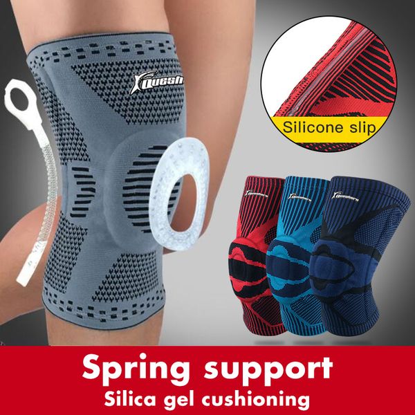 1 piece 3d knitted silicone knee pads basketball volleyball patella knee brace sports fitness weightlifting spring support, Black;gray
1 piece 3d knitted silicone knee pads basketball volleyball patella knee brace sports fitness weightlifting spring support, Black;gray