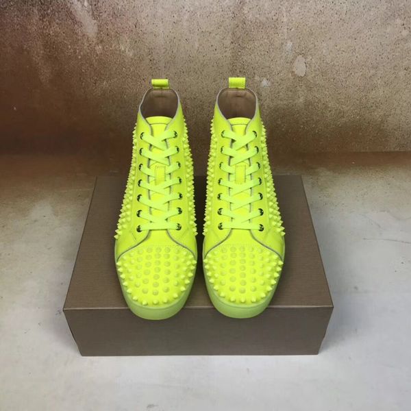 spikes yellow sneakers shoes genuine leather mens shoes sneakers red bottom high luxury studded flats trainers casual shoes, Black
spikes yellow sneakers shoes genuine leather mens shoes sneakers red bottom high luxury studded flats trainers casual shoes, Black