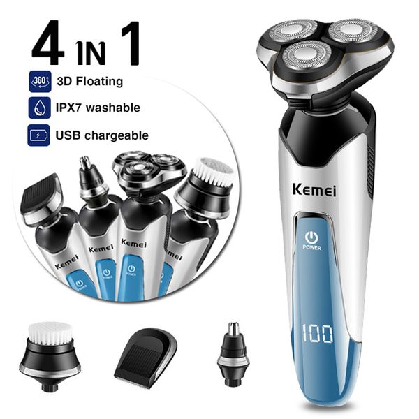 kemei electric shaver ,4 in 1 multi-function razor, men rotating three cutter head washable shaving machine facial care tools 5
kemei electric shaver ,4 in 1 multi-function razor, men rotating three cutter head washable shaving machine facial care tools 5