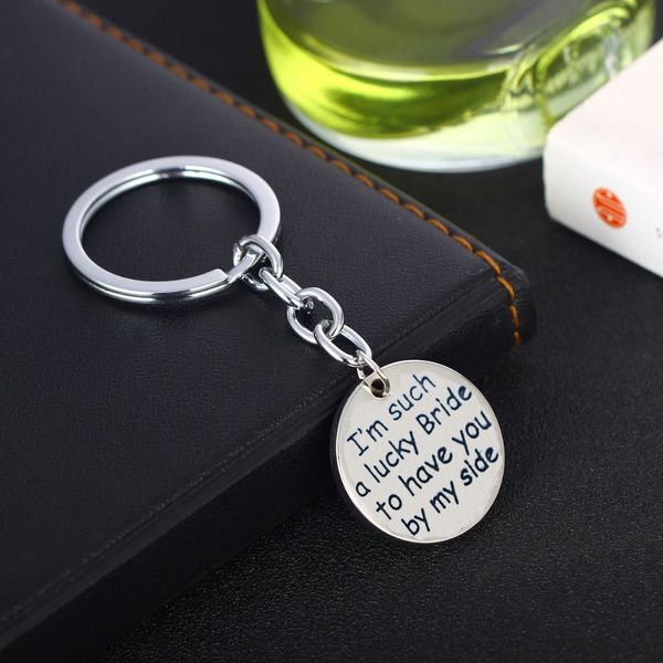 i'm such a luck bride to have you by my side love key ring family lover keyring couples key chain charm keychain friendship hot, Silver
i'm such a luck bride to have you by my side love key ring family lover keyring couples key chain charm keychain friendship hot, Silver