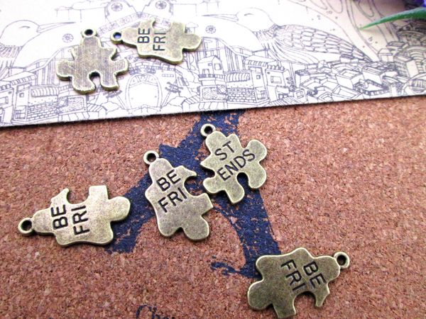 30sets puzzle piece charms, antique bronze jigsaw puzzle charm pendants, autism awareness, friend charm 22x27mm, Bronze;silver
30sets puzzle piece charms, antique bronze jigsaw puzzle charm pendants, autism awareness, friend charm 22x27mm, Bronze;silver