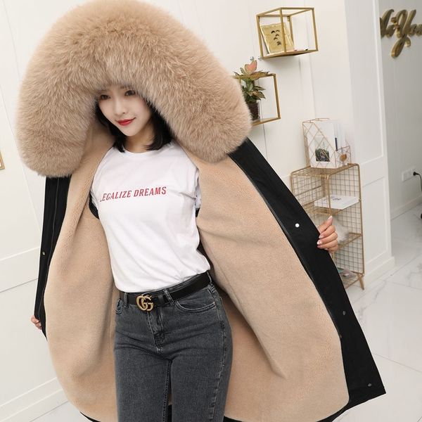 furlove 2019 winter jacket women waterproof real fur coat long parka natural fur collar hood outerwear streetweagr x-long, Black
furlove 2019 winter jacket women waterproof real fur coat long parka natural fur collar hood outerwear streetweagr x-long, Black