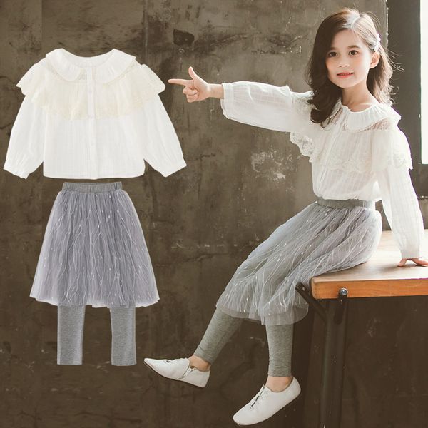 cotton kids clothes toddler girls suits 2019 new white blouses shirts + skirts leggings children clothing set conjunto infantil
cotton kids clothes toddler girls suits 2019 new white blouses shirts + skirts leggings children clothing set conjunto infantil