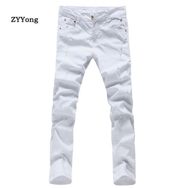 spring and summer men hole white jeans fashion casual classic style slim fit soft trousers male brand advanced stretch pants, Blue
spring and summer men hole white jeans fashion casual classic style slim fit soft trousers male brand advanced stretch pants, Blue