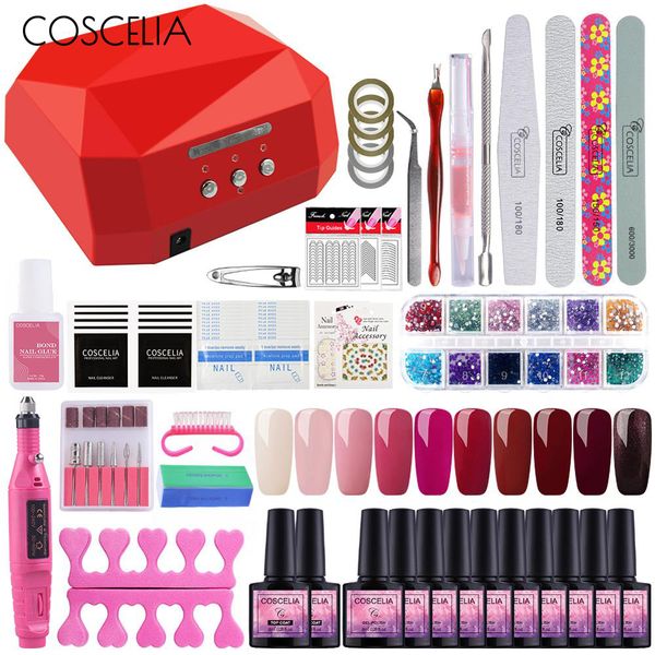 coscelia 36w uv led lamp gel nail polish tools for manicure set for nails art gel polish all manicure nail kits
coscelia 36w uv led lamp gel nail polish tools for manicure set for nails art gel polish all manicure nail kits