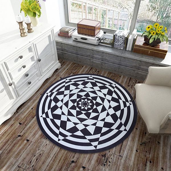 ehomebuy 2018 new carpet black white plaid round carpet geometric floral anti slip bedroom living room 3d printing rug foot pad
ehomebuy 2018 new carpet black white plaid round carpet geometric floral anti slip bedroom living room 3d printing rug foot pad