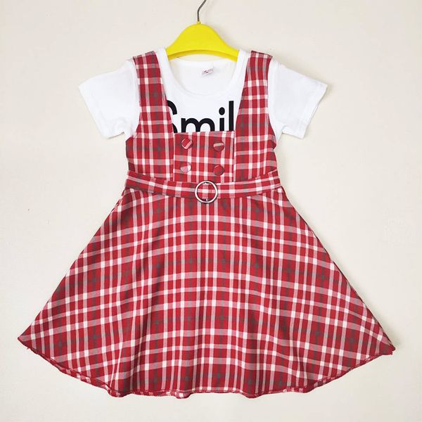 2-7 years old spring and summer pure cotton short-sleeved check dress children's a-line skirt, waist check skirt, Red;yellow
2-7 years old spring and summer pure cotton short-sleeved check dress children's a-line skirt, waist check skirt, Red;yellow
