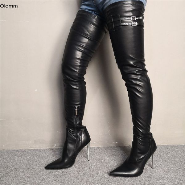olomm новых женщин высокие сапоги sexy stiletto высокие каблуки сапоги острым носом великолепный черный party обувь женщины плюс размер сша, Black
olomm новых женщин высокие сапоги sexy stiletto высокие каблуки сапоги острым носом великолепный черный party обувь женщины плюс размер сша, Black