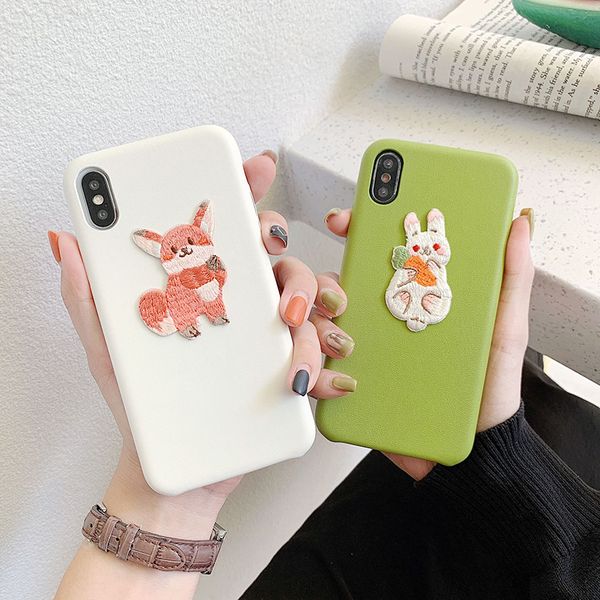 for iphone xs max xr phone case embroidery fox rabbit cortex 6 7 8 x plus pu imitation leather soft cell phone cases
for iphone xs max xr phone case embroidery fox rabbit cortex 6 7 8 x plus pu imitation leather soft cell phone cases