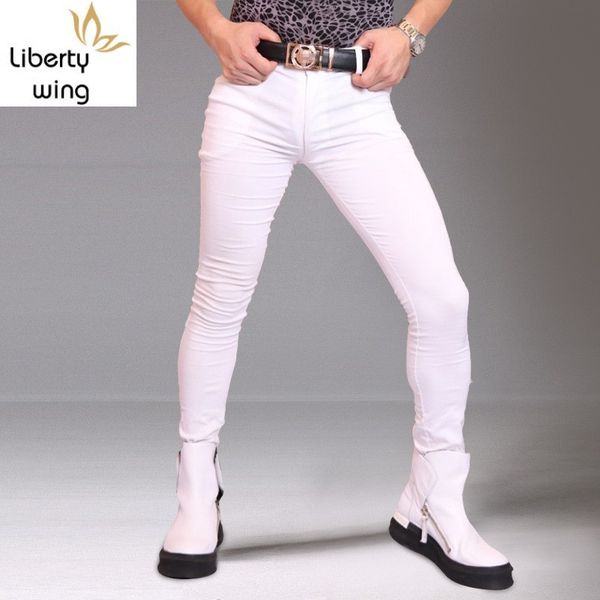 mens skinny jeans pencil slim fit long trousers casual denim streetwear pants white punk style cowboy leggings plus size, Blue
mens skinny jeans pencil slim fit long trousers casual denim streetwear pants white punk style cowboy leggings plus size, Blue
