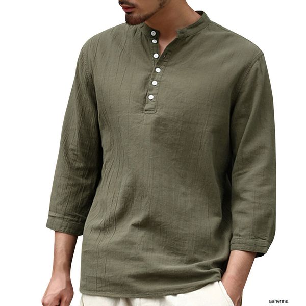 mens designer t shirt solid color half sleeve v tie buckle trend male cotton and linen shirtxwn014cr, White;black
mens designer t shirt solid color half sleeve v tie buckle trend male cotton and linen shirtxwn014cr, White;black