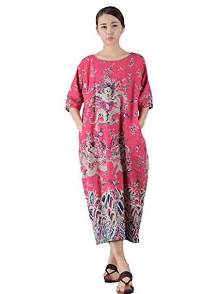 yuheyuhe women's casual loose soft summer printed retro maxi linen cotton dresses, Black;gray
yuheyuhe women's casual loose soft summer printed retro maxi linen cotton dresses, Black;gray