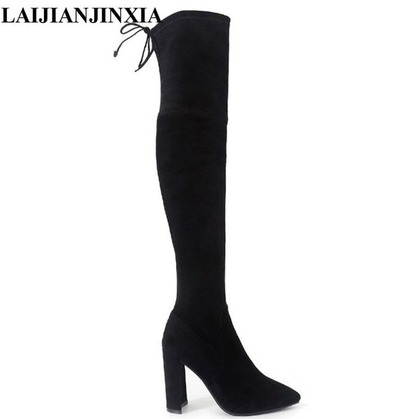 laijianjinxia 2018 over the knee boots winter round toe warm women boots lady short plush + kid suede fashion big size 40, Black
laijianjinxia 2018 over the knee boots winter round toe warm women boots lady short plush + kid suede fashion big size 40, Black