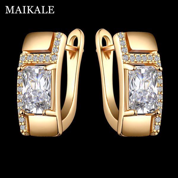 maikale classic stud earrings gold silver color white cubic zirconia earrings big simple korean for women to gifts, Golden;silver
maikale classic stud earrings gold silver color white cubic zirconia earrings big simple korean for women to gifts, Golden;silver