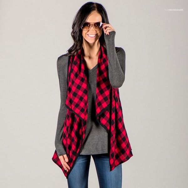 thin coat checkered outwear feminino women plaids sleeveless vests jackets spring autumn fashion lapel, Black;white
thin coat checkered outwear feminino women plaids sleeveless vests jackets spring autumn fashion lapel, Black;white
