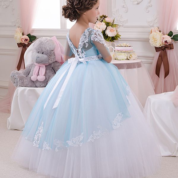 lace half-sleeve shirt diamond set girl's gown princess dress flower boys/flower girls long performance host tutu, Red;yellow
lace half-sleeve shirt diamond set girl's gown princess dress flower boys/flower girls long performance host tutu, Red;yellow